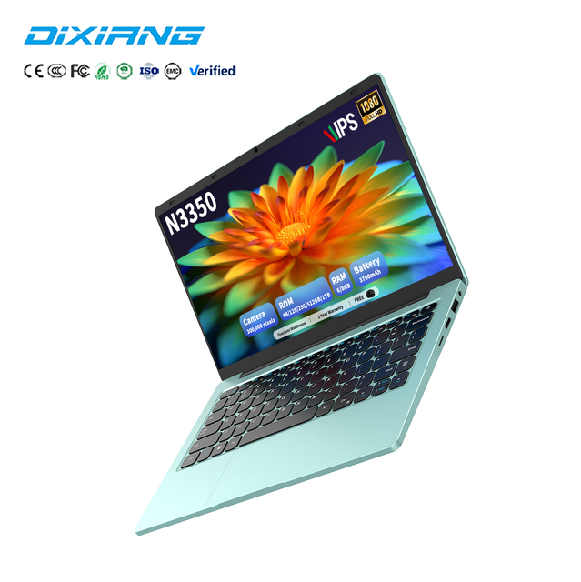 Factory Direct Sale DIXIANG Blue 14'' N3350 Office Notebook 6GB/8GB SSD 512GB Win 11 Intel Celeron for Travel Business