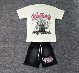 Los mejores conjuntos de verano para hombre, pantalones vaqueros, pantalones cortos, camiseta de manga corta de alta calidad, logotipo personalizado, conjuntos de verano Vintage, conjunto de 2 uds transpirables para hombre - Product Image 1