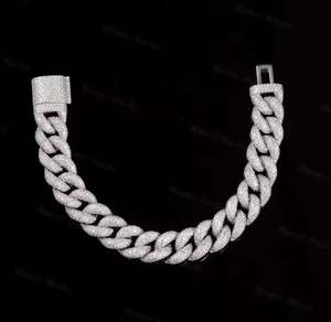 4.5ct MOISSANITE 8mm 8\" Gold Vermeil Iced Miami Cuban Link for <b>Bracelet</b> Rounded Prong 10mm 12mm 14mm Fashion Charm <b>Bracelets</b> - Product Image 1