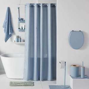 Juego de Accesorios de Baño de Plástico Azul Moderno TODAY HOY, Colección de 5 Piezas de Accesorios de Baño Contemporáneos - Product Image 3