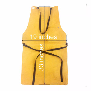 Delantal de soldadura de cuero dividido de piel de vaca resistente de alta calidad, protección corporal de seguridad Industrial, ropa de trabajo, abrasión duradera - Product Image 4