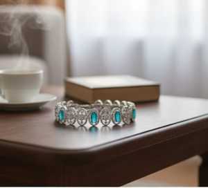 Bijoux en diamant américain à la mode blanc rhodium polonais AD Bracelet élégant à la mode fête porter des bijoux pour les femmes et les cadeaux - Product Image 4