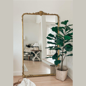 Ornate Baroque <strong>Gold</strong> Floor <strong>Mirror</strong> Full Length <strong>Vintage</strong> Antique Wood Frame <strong>Mirror</strong> Luxury Home Decor Standing <strong>Mirror</strong> French Style - Product Image 2
