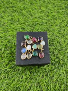 Colgantes de Piedras Preciosas con Grabado de Hojas, Chapados en Oro, para Compromiso, Color de Piedra Natal, Joyería de Piedras Semipreciosas - Product Image 4