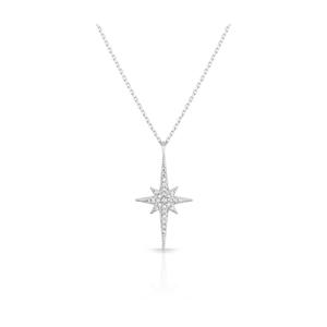 สร้อยคอจี้รูปดาวเหนือเงินแท้ 925 Azuris - เครื่องประดับชั้นดี ผลิตในตุรกี - Product Image 1