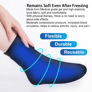 Adjustable Compression Foot <b>Sock</b> with Medical Grade Gel 34.5cm x 11cm Pain Relief for Cold Heat Therapy Customized Colors - Product Image 4