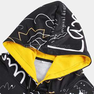 Nuevo estilo de calidad superior sublimación impresión invierno grueso pulóver Casual pareja 100% algodón hombres sudaderas con capucha y sudaderas - Product Image 4