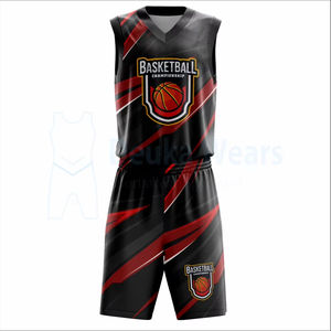 Faible MOQ, tissu 100% polyester, ensemble de shorts de maillot d'équipe personnalisé, impression du nom/numéro de l'équipe, taille plus, uniforme de basket-ball d'été - Product Image 4