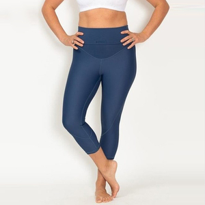 Legging de Yoga Capri pour femmes, taille haute, Sexy, décontracté, en Polyester et Spandex, personnalisé, de qualité supérieure, bleu marine, nouvelle collection - Product Image 3