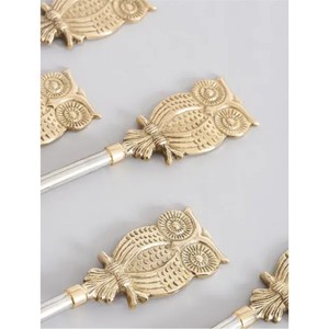 Juego de Cucharas de Servir de Acero Inoxidable de Lujo con Mango de Latón Dorado, Utensilios Decorativos para Buffet y Catering, Juego para Servir Ensaladas, Pasta y Sopa - Product Image 2