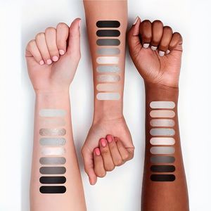 고급스러운 9 색 아이섀도우 팔레트-매트 & 글리터 마감, 블랙, 화이트 & 그레이 쉐이드-대담한 아이 메이크업 룩에 적합 - Product Image 4