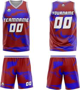 Vente en gros d'uniformes unisexes de basket-ball pour adultes toutes saisons impression par sublimation modèles personnalisés grande taille 100% polyester anti-UV - Product Image 5