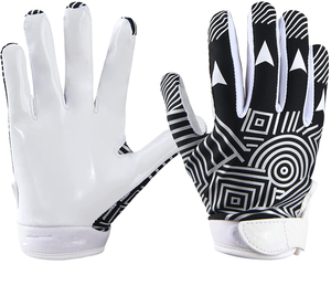Nouveaux gants de football américain avec logo OEM personnalisé gants de football américain à paume haute collante sublimée au dos respirant avec OEM - Product Image 4