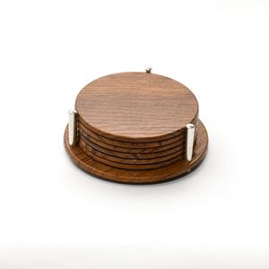 Juego de posavasos de madera de nogal de alta calidad, alfombrillas duraderas para bebidas para el hogar, oficina, protección de mesa, almohadillas y almohadillas decorativas al mejor precio - Product Image 1