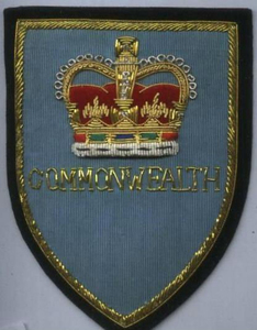 Écussons dorés royaux élégants, brodés à la main, avec logo personnalisé, WOK Industries - Product Image 3