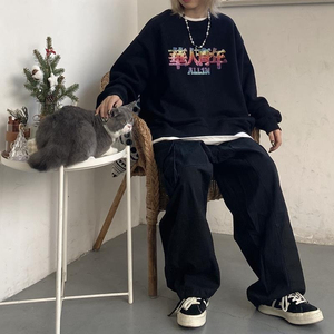 100% pantalones Cargo Vintage de alta calidad fabricante logotipo personalizado diseño Flare pantalones de chándal Unisex pantalones Cargo casuales de gran tamaño - Product Image 2