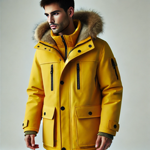 Chaqueta de Plumón Blanca Cálida de Moda 2024, Abrigo de Invierno Informal con Capucha para Hombre, Impermeable, Cortavientos, Estilo Parka, Largo, Estilo Urbano - Product Image 4