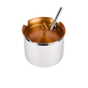 Récipient de stockage en cristal de luxe en gros Pot à sucre pomme en acier inoxydable Pot à confiture de sucre et de miel avec couvercle en acier - Product Image 1
