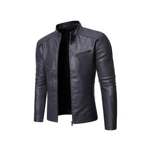 Abrigo cortavientos Ropa Motocicleta Chaqueta de cuero de lana para hombres - Product Image 1