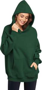 Sweat à capuche en molleton de coton à manches longues personnalisable pour femmes OEM Vente en gros directement du fabricant avec logo sur le devant pour l'hiver - Product Image 3