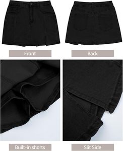 Vente en gros de jupes en jean en vrac pour femmes fournisseur de mini-jupes taille haute, mode élégante, jupes longues décontractées usine OEM - Product Image 5