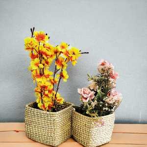 Accesorios decorativos para jardín, macetas grandes, algas marinas naturales, maceta hecha a mano, cesta para decoración al aire libre - Product Image 5