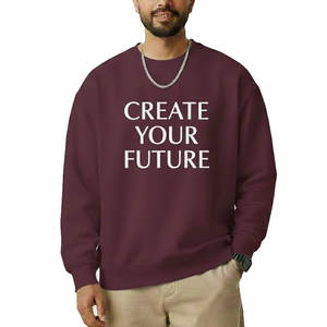 Sudadera clásica para hombre de algodón mezclado con cuello redondo y puños acanalados, ideal para viajes y uso diario. - Product Image 1