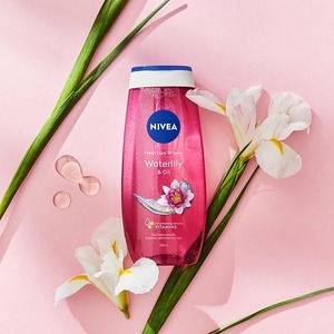Gel douche hydratant et nourrissant pour toute la journée Nivea Nénuphar & Huile Gel douche Douceur de la peau - Product Image 3