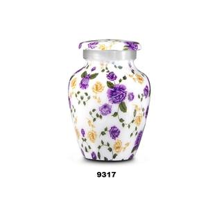 <b>Small</b> <b>Urn</b> <b>for</b> <b>Ashes</b> Purple Roses Mini Keepsake <b>Urn</b> <b>for</b> <b>Human</b> <b>Ashes</b> With Free Velvet Bag - Product Image 1