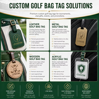 Étiquettes de bagage vierges en métal pour sacs de golf, sacs de voyage et sacs de membres de club, personnalisables avec logo