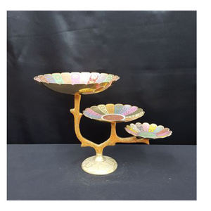 Support décoratif de luxe en laiton gaufré à trois niveaux avec plusieurs couleurs en forme de chocolat Vente chaude et de haute qualité - Product Image 1