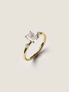 แหวนหมั้นเพชรเม็ด1.8กะรัตเพชรโมอิส1.8มม. สำหรับผู้หญิงได้รับการรับรองว่ามีน้ำแข็งบดละเอียดทันสมัย - Product Image 2