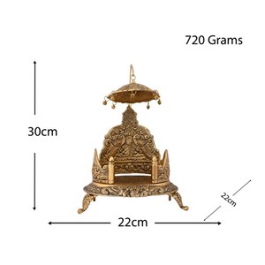 Chất lượng tốt nhất ladu gopal Ashan thủ công kim loại nhôm singhasan aasen meenakari chúa singhasan Diwali trang trí jhula singhasan - Product Image 4
