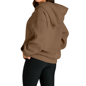 Sudadera con capucha de lana de algodón 100% para mujer, sudadera con estampado de invierno de alta calidad HeavyGSM, transpirable, cómoda, superventas - Product Image 4