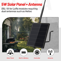 Desain Baru Panel Surya Mini D5 Tahan Air Ip66 Dengan Antena Ganda untuk Atlavox Lora Node Meshtastic Repeater untuk Iot DIY Buatan Tangan.