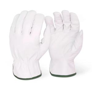 Gants de travail de sécurité pour hommes, en cuir marron de vache, avec poils Elite, toile jaune, doublure - Product Image 2