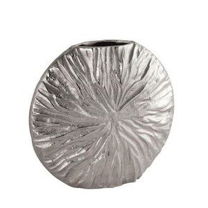 Jarrón de Metal Plateado para Decoración del Hogar Moderna, Centro de Mesa para Bodas y Exhibición de Flores, Maceta de Aluminio para Plantas - Product Image 1