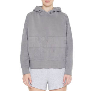 ชุดเสื้อมีฮู้ดตัวสั้นสำหรับผู้หญิงพิมพ์ลายโลโก้แบบกำหนดเองสไตล์ลำลองสำหรับฤดูใบไม้ผลิ/ฤดูร้อน - Product Image 1