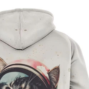 Sudadera con Capucha Unisex de Diseño Nuevo de Invierno, Camiseta con Estampado Completo por Sublimación, Forrada, con Estampado Animal, 100% Algodón, Personalizada - Product Image 5