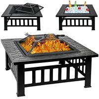 Brasero en métal de 32 pouces, extra large, robuste, sans fumée, pour brûler du bois, table ronde pour extérieur, jardin, cour, terrasse, brasero en fer