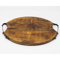 Nouveauté Planche à découper en bois écologique de forme irrégulière avec poignée en métal, fabriquée à la main, durable, de haute qualité, pour la maison, l'hôtel, la cuisine