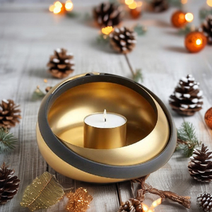 Bougeoir personnalisé en métal à double finition coupe profonde Design élégant en fer pour la décoration intérieure Mariages Noël par WB INC Inde - Product Image 4