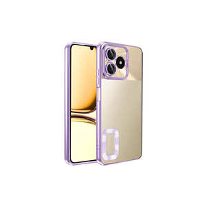Funda de silicona Netzy Omega Series con logo recortado para Realme C53, cubierta protectora de cámara estilo Ins, modelo Purple-11pro - Product Image 1