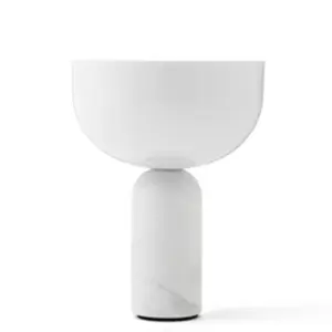 Lampe de table LED SconnaForm, design européen moderne, minimaliste, ovale, abat-jour en métal, 220V, alimentation CC, fer, PC, pour chambres à coucher - Product Image 2