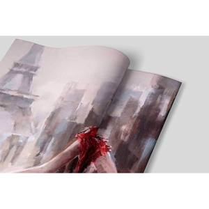 Tableau imprimé sur toile : Femme élégante en robe rouge, AFFICHES Roulées - Product Image 1