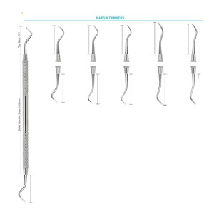 Juego de Recortadores Dentales Manuales con Mango Moleteado, Instrumentos Quirúrgicos de Clase I Plateados, 108 mm de Longitud, Tamaño de Punta 1/1 - Product Image 1