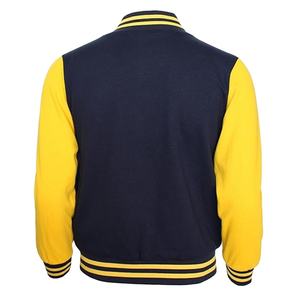 Blouson universitaire d'hiver jaune à manches jaunes pour homme et femme, décontracté, à capuche, boutons recouverts, imperméable, respirant, chaud, 100% 2026 - Product Image 2