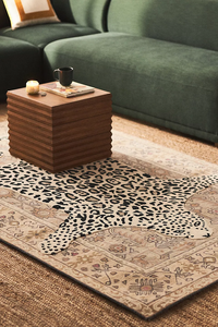 Alfombra de leopardo con mechones de lana Octavia para sala de estar o dormitorio Alfombra elegante con estampado de animales en material de lana suave y duradero - Product Image 2