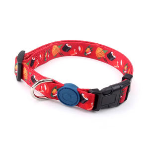 Collier de chien en polyester imprimé de logo personnalisé de la meilleure qualité et laisse de chien en nylon réglable décoration de plumes saine - Product Image 3