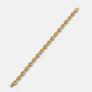 Bracelet et bracelet en moissanite élégant en or jaune 18 carats 14 grammes avec diamants 0.9240 ct pour femme - Product Image 2
